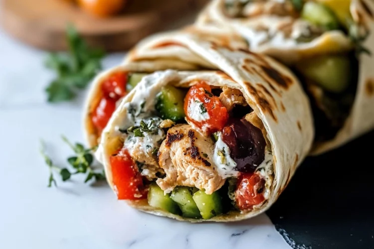 Mediterranean Chicken Wraps: Fresh, Flavorful, and Fast