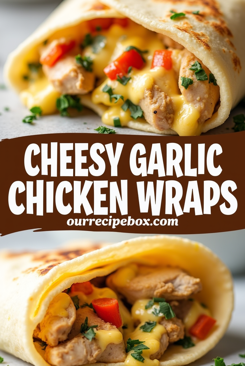 Cheesy Garlic Chicken Wraps